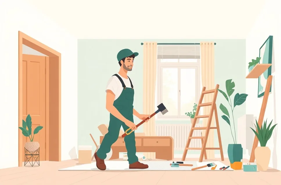 Intérieur rénové après travaux de peinture à Saint-Égrève
