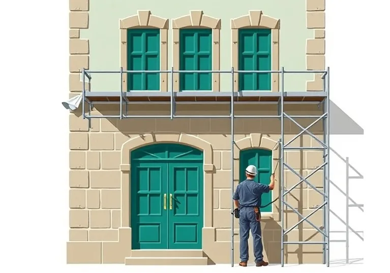 Ravalement de façade en pierre, nettoyage et application d'enduit